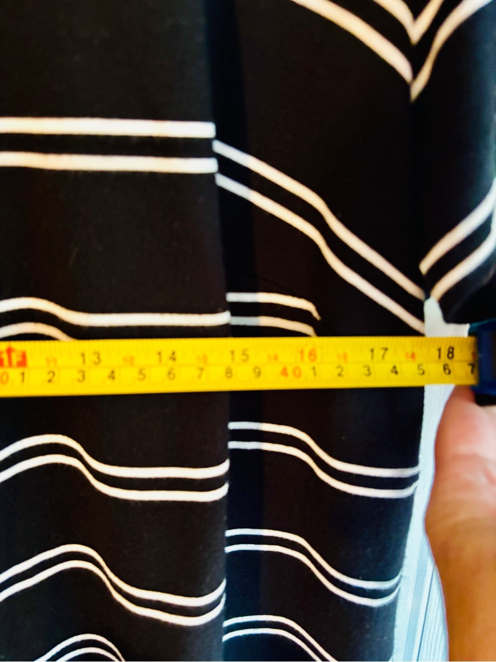 Ava & Viv 2X Black White Striped T-Shirt Dress Plus Size Soft Stretch - Picture 4 of 6